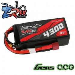 Batería Lipo Gens Ace 4300Mha 11,1V 3S1P 60C T-Plug