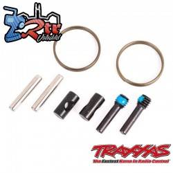 Kit de reconstrucción, ejes de transmisión de velocidad constante de acero para usar con 9655X Traxxas TRA9656X