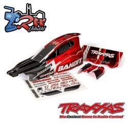 Carrocería Cuerpo BodyShell Traxxas Bandit negro y rojo con alerón TRA2450