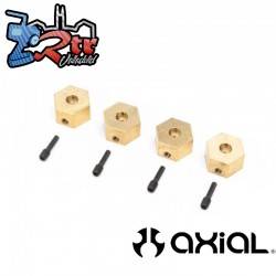 Cubos hexagonales, latón 7Gr UBT18 4 unidades Axial AXI312005