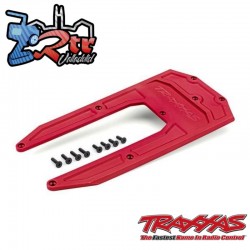 Placa protectora, chasis, Rojo Traxxas Sledge® TRA9623R