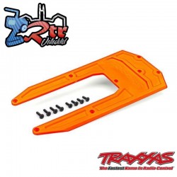 Placa protectora, chasis, naranja Traxxas Sledge® TRA9623T