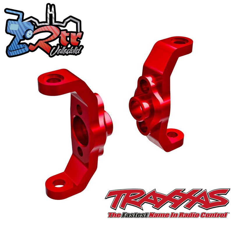 Bloques de ruedas, aluminio 6061-T6 anodizado en rojo Traxxas TRX-4M TRA9733