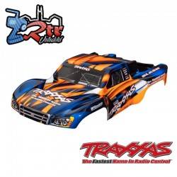 Carrocería TRAXXAS Slash® 2WD pintado naranja y azul pegatinas aplicadas TRA5851T