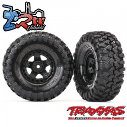 Neumáticos Canyon Trail y llantas ensamblados, pegados TRX-4 negras TRA8179