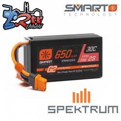 Spektrum SMART G2 LiPo 650mha 7.4V 2S 30C Caja Dura IC2
