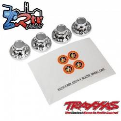 Tapas centrales, rueda (cromadas) requiere 8255A Traxxas TRA8164