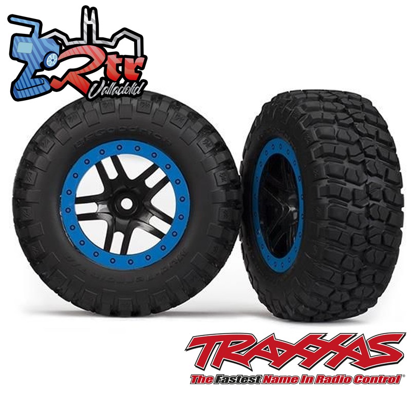 Neumáticos y ruedas ensamblados pegados 12mm SCT Split-Spoke neumáticos BFGoodrich® Mud-Terrain™ T/A® KM2 Traxxas TRA5885A
