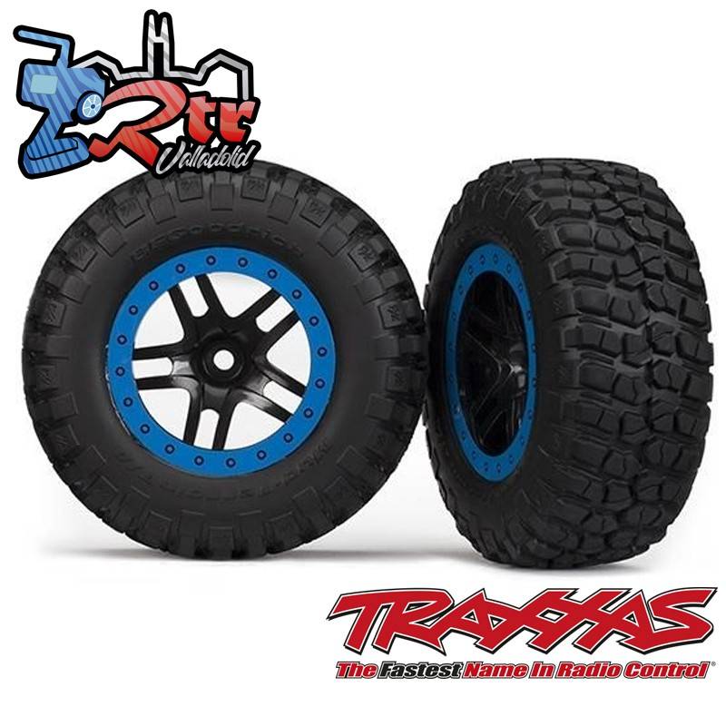Neumáticos y ruedas ensamblados pegados 12mm SCT Split-Spoke neumáticos BFGoodrich® Mud-Terrain™ T/A® KM2 Traxxas TRA5885A