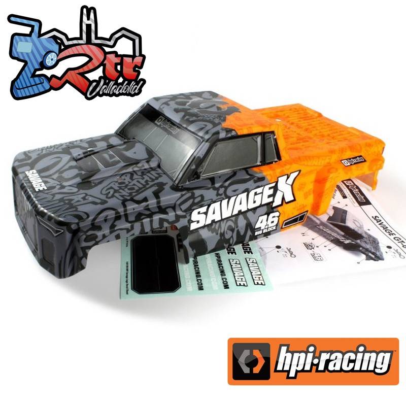 Carrocería de camión GT-6 Sportcab pintada (gris/naranja) HPI-160104