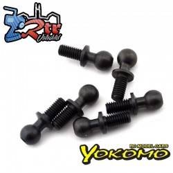 Bola de extremo de barra de 4,8 mm con casquillo hexagonal (tamaño M/13,0 mm · 6 uds.) Yokomo