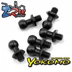 Bola de extremo de barra de 4,8 mm con casquillo hexagonal (tamaño SS/10.0 mm · 6 uds.) Yokomo