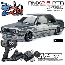 MST RMX 2.5 2WD 1/10 Drift Car RTR - Brushless 2.4G / Body E30RB (BMW M3) - Gris