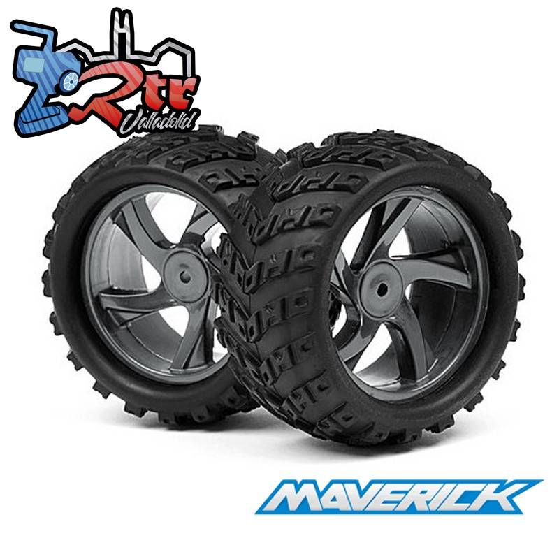 Ruedas y Neumáticos de Monster Truck 1/18 ensambladas (Ion MT) Maverick MV150339