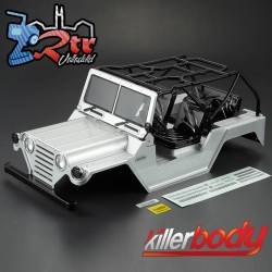 Carrocería KILLERBODY WARRIOR Pintada y recortada Plata 1/10 Para 313mm
