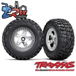 Neumáticos y ruedas ensamblados pegados 12mm SCT Split-Spoke neumáticos Kumho Delanteros Traxxas TRA5881