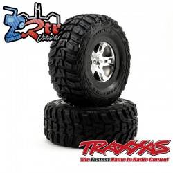Neumáticos y ruedas ensamblados pegados 12mm SCT Split-Spoke neumáticos Kumho Traseros Traxxas TRA5880