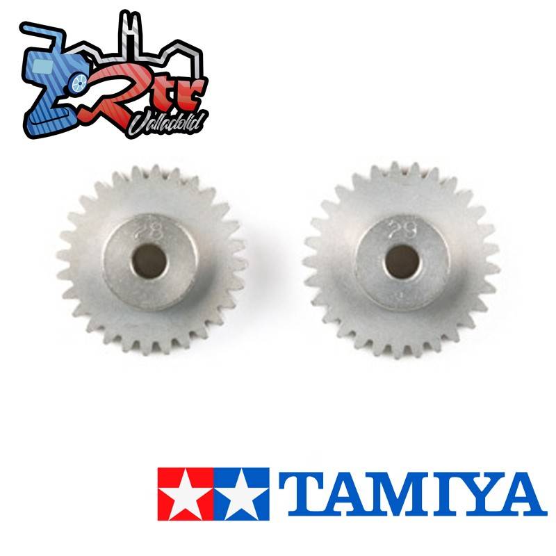 Piñón Tamiya 28/29T Modulo 0.6 eje 3.2 mm 54229