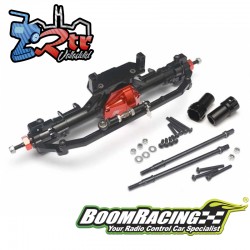 Eje delantero o trasero convertible de aluminio ensamblado completo Rojo BoomRacing BR233024R