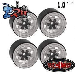 Llantas Estampadas Plata 1.0" acero Mate 4 Unidades Z-W0345