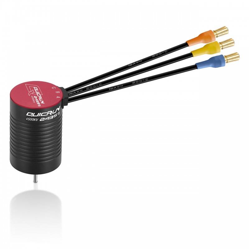 Motor Hobbywing Brushless QuicRun 2435SL 4500kV RED G3 SE Sin sensores eje 3.175mm 1/16