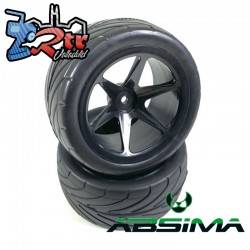 Juego Ruedas Buggy 6-Spoke/Street 1:10 12mm Delanteras Negras 2500018
