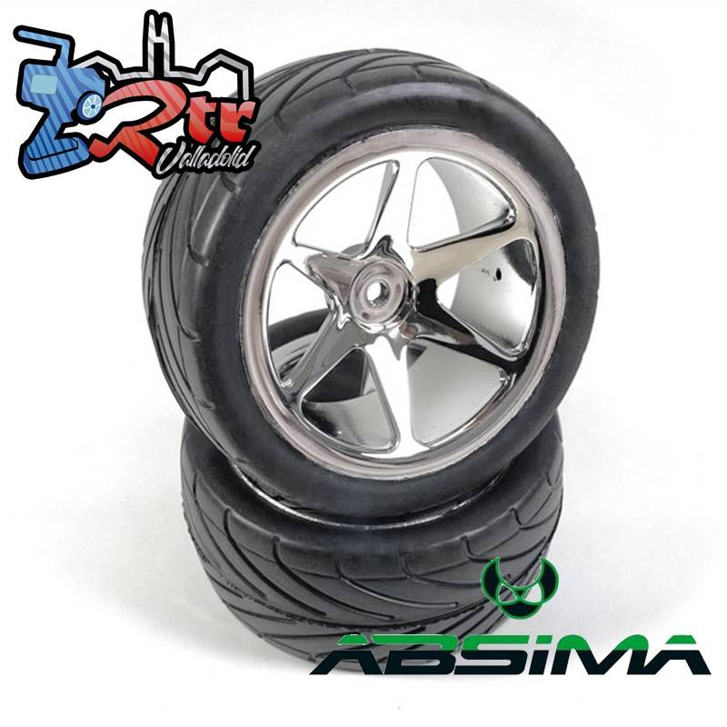 Juego Ruedas Buggy 6-Spoke/Street 1:10 12mm traseras Cromo 2500021