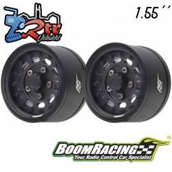 Llantas BoomRacing ProBuild™ 1.55 MAG10 Ajustable Offset Mate Negro 2 Unidades