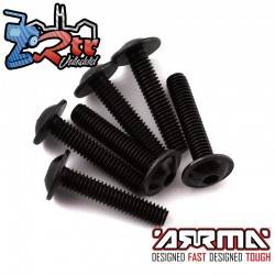 Tornillo de cabeza semiesférica con brida, M4x20 mm 6 unidades Arrma ARA727420