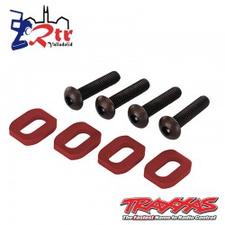 Arandelas, soporte del motor, aluminio opcional opcional Rojo TRA7759R