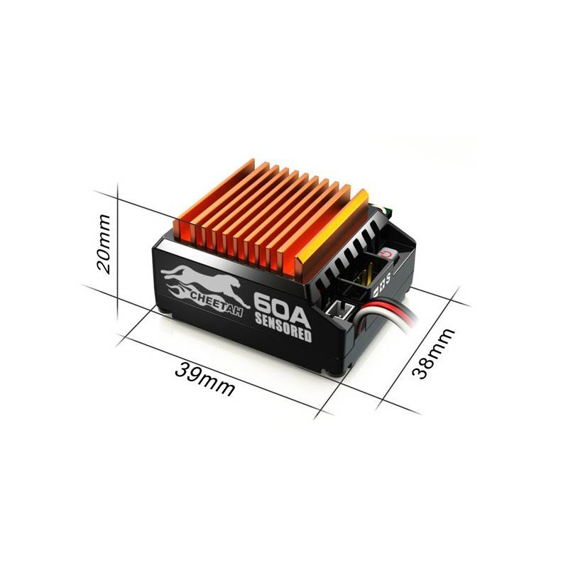 Combo Brushless SkyRC Cheetah 1/10 Toro 60A con sensores 13.5 Turn