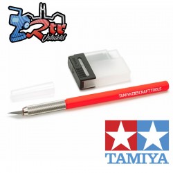 Cuchillo de modelador rojo incluye 25 hojas Tamiya 69943