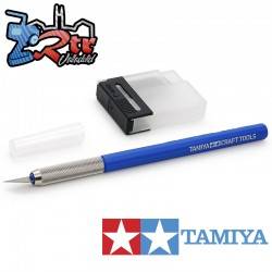 Cuchillo de modelador azul incluye 25 hojas Tamiya 69943