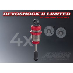 Juego de amortiguadores Axon Revoshock II para modelos Yokomo 4 Piezas Rojo