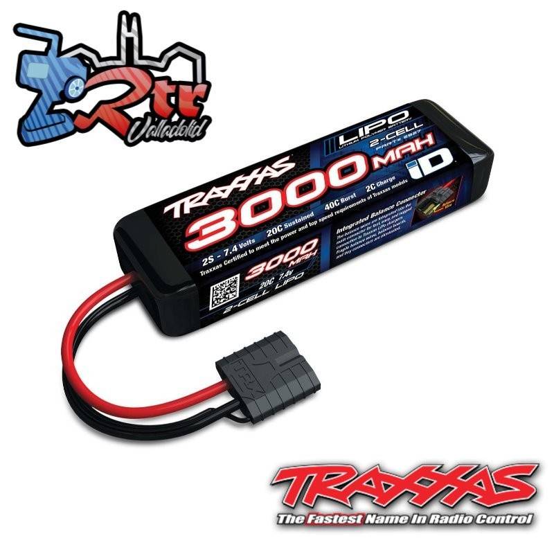 Power Cell LiPo 3000mAh 7.4V 2S 20C Traxxas ID