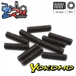 Tornillos prisioneros M3 x 12mm 10 piezas Yokomo ZC-SS312