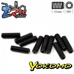 Tornillos prisioneros M3 x 10mm 10 piezas Yokomo ZC-SS310