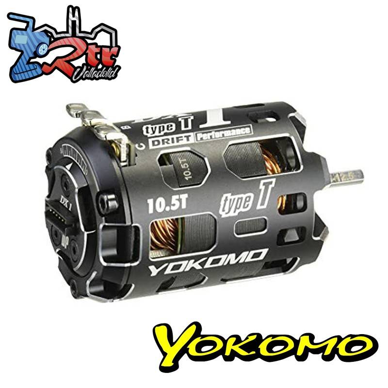 Motor Yokomo Racing Performer DX1 Type-T 10.5T de alta rotación, Eje de titanio Negro