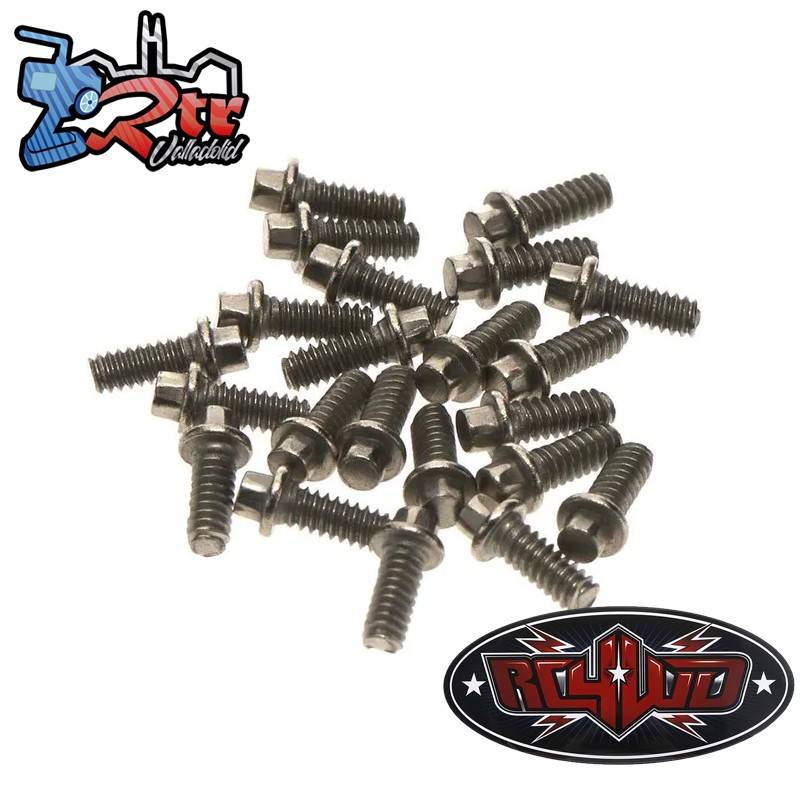 Pernos hexagonales a escala miniatura RC4WD (M1,6 x 4 mm) (plateados)