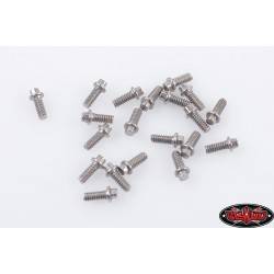 Pernos hexagonales a escala miniatura RC4WD (M1,6 x 4 mm) (plateados)