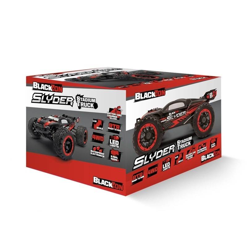 Blackzon Slyder ST 1/16 4Wd Escobillas RTR Trugy Rojo