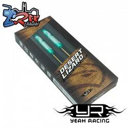 Amortiguadores de resorte interno de dos etapas Desert Lizart Verdes 120mm 1/10, 2 Unidades