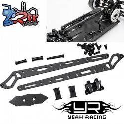Juego de cubierta superior vertical de grafito con soporte ESC para YD2S Yokomo Yeah Racing