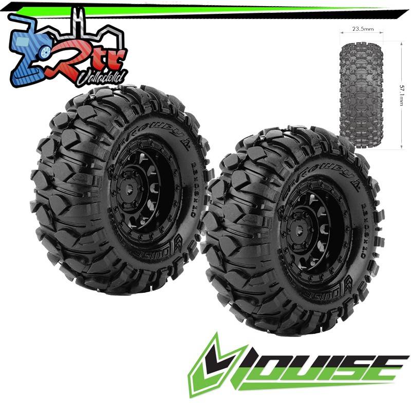 Ruedas Crawler CR-ROWDY 1:18/1:24 súper blandos 1.0 con llantas hex 7mm 2 unidades LR-T3368VB