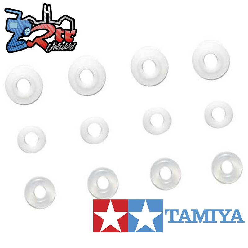 Juego de guía y junta tórica de varilla de amortiguador TRF (4 juegos) Tamiya 53574