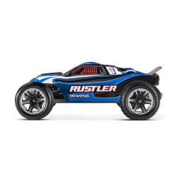Traxxas Rustler Escobillas (bat+Carg) Truggy 1/10 RTR Azul 2.4Ghz USB-C