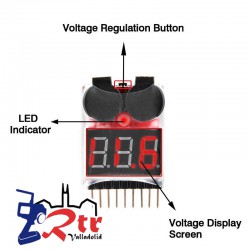 Alarma Lipo Buzzer Medidor de Voltaje 1-8s Avisador Lipo Protección
