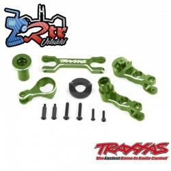 Conjunto de palanca acodada de aluminio Verde X-Maxx TRA7746-GRN