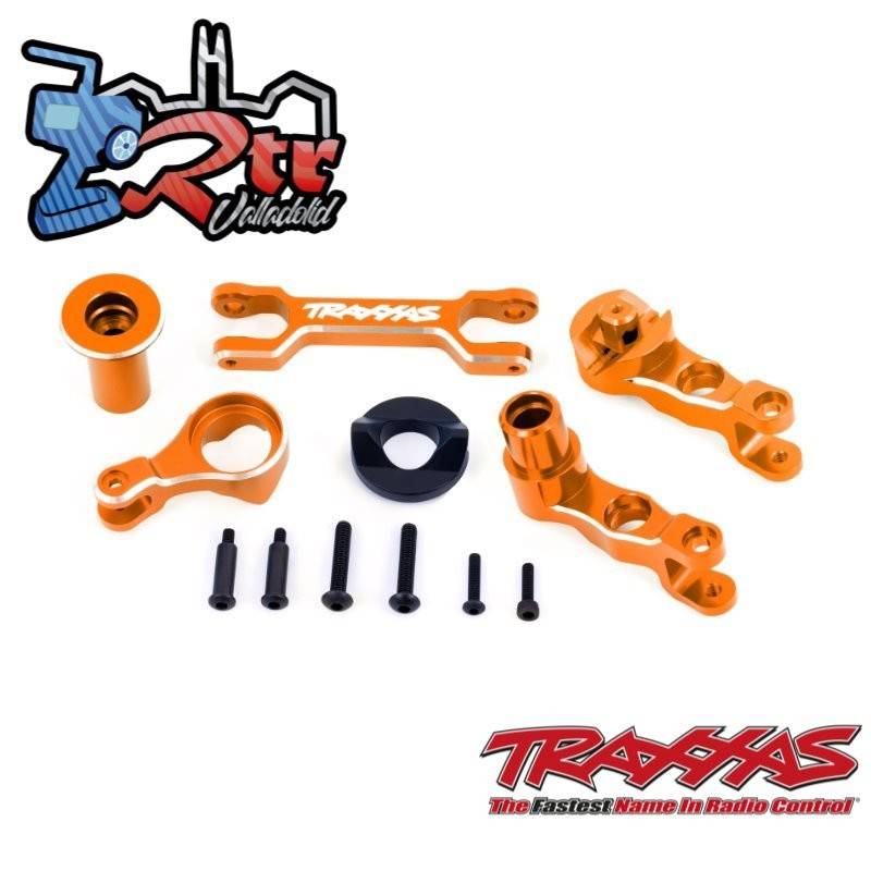 Conjunto de palanca acodada de aluminio Naranja X-Maxx TRA7746-ORNG