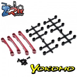 Yokomo YD-2 Juego de soporte de suspensión ajustable de aluminio Rojo Y2-301AR